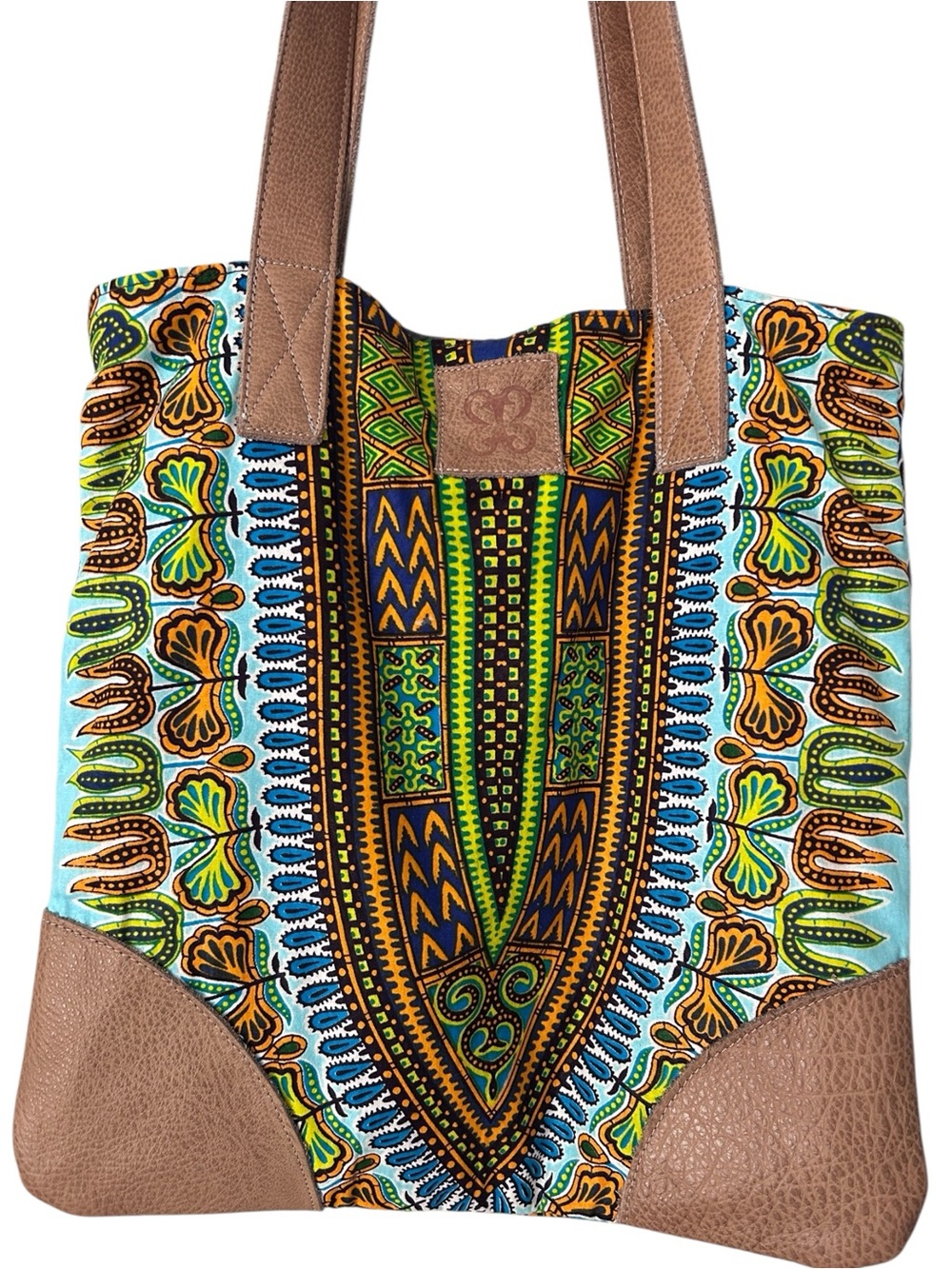 Amahoro Burundi Multicolor Print Tote Shoulder Bag